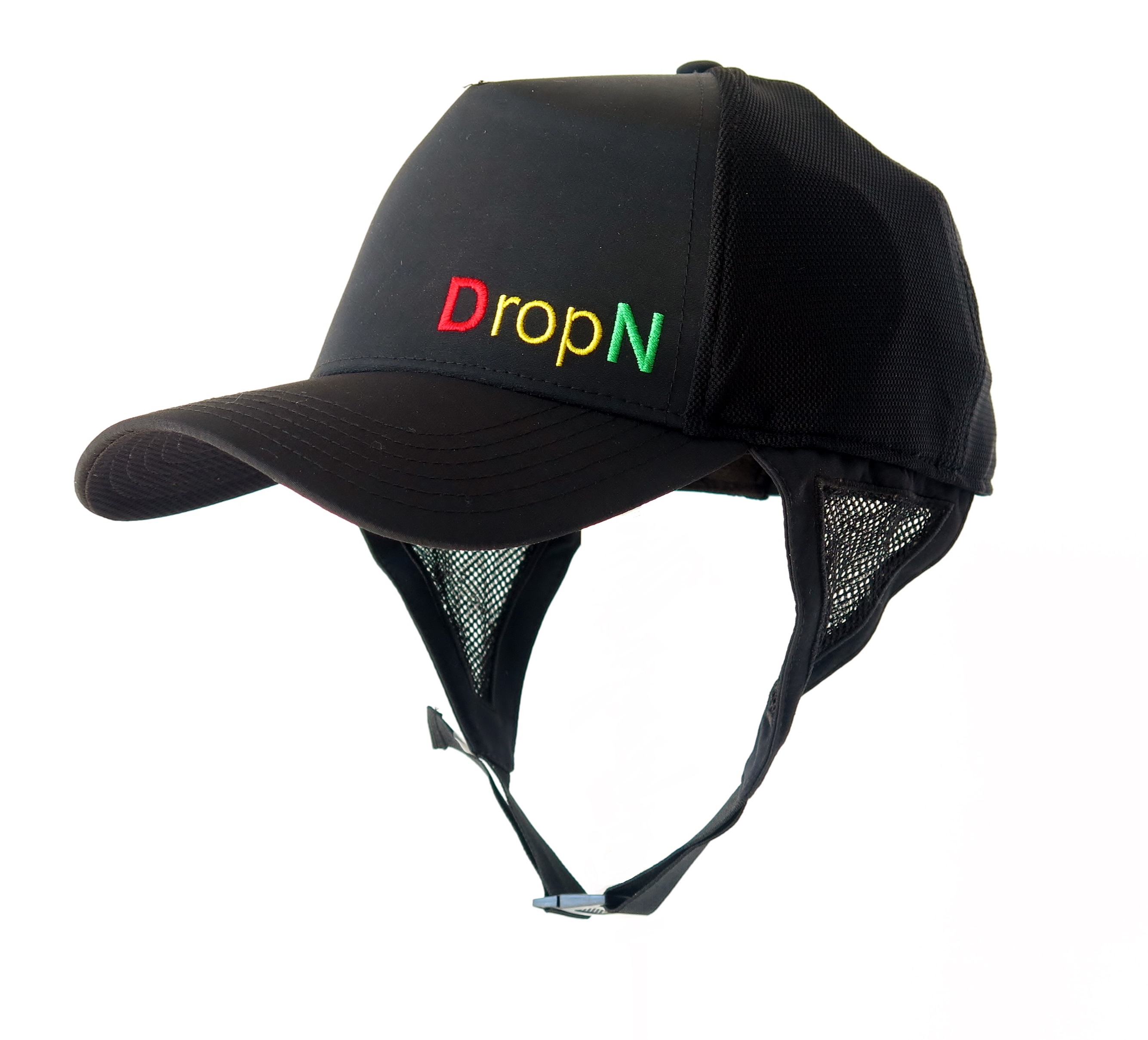 DropN - Surf Hat with and Gear - Strap Surf DropN™ Apparel Logo Surf - Rasta Chin