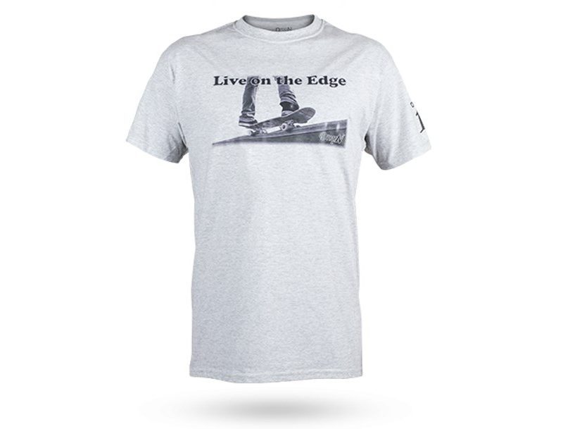 DropN Tshirt Live on the Edge - Ash Grey