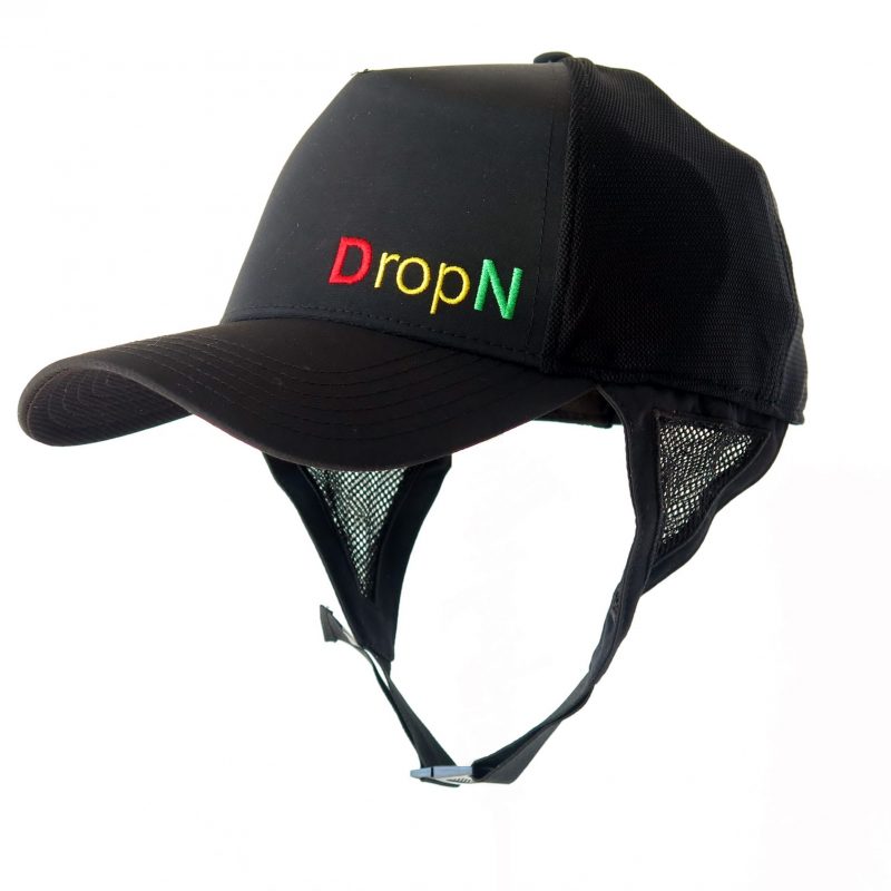 DropN - Surf Hat with Chin Strap - Rasta Logo